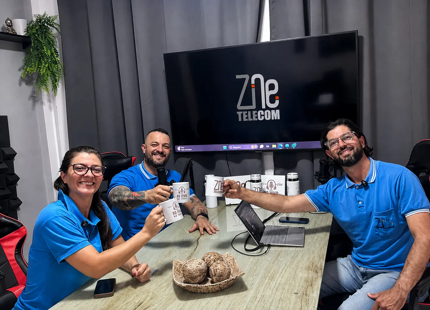 Reunião de sócios fundadores da Zine Telecom